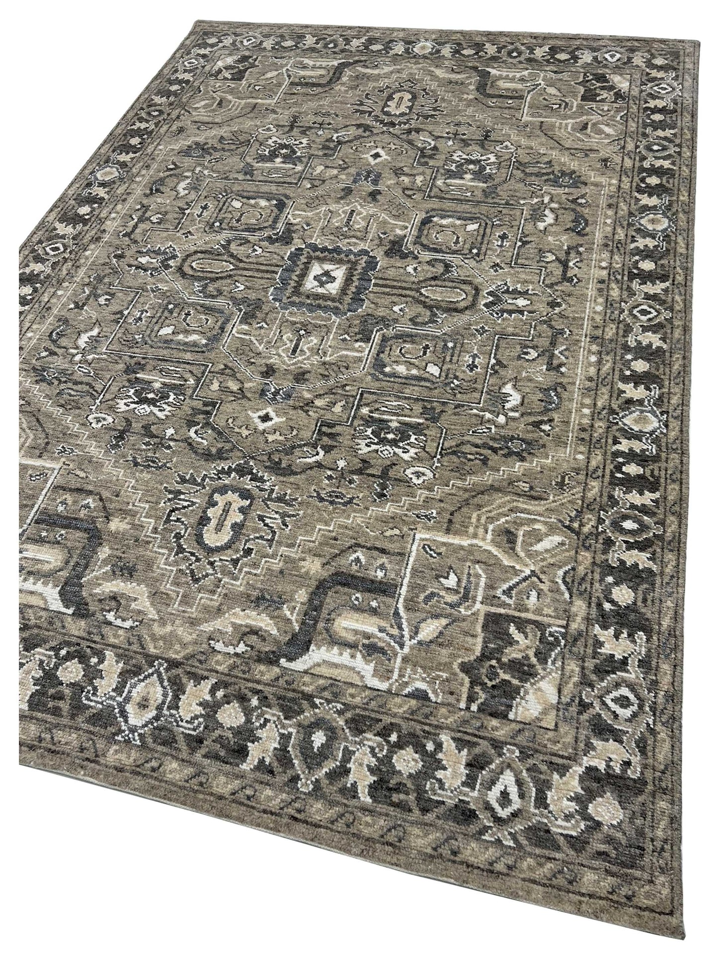 Artisan Nova Black Grey Contemporary Knotted Rugs
