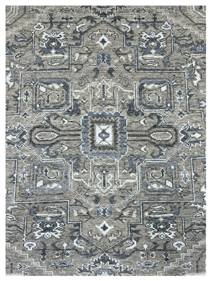 Artisan Nova Black Grey Contemporary Knotted Rugs