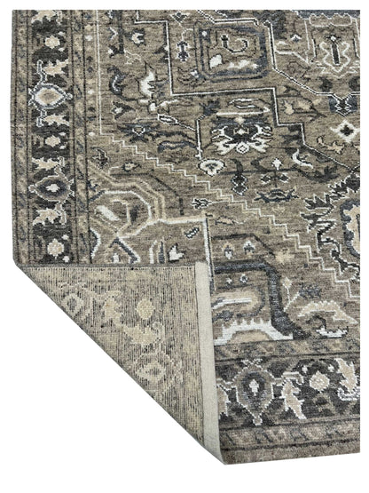 Artisan Nova Black Grey Contemporary Knotted Rugs