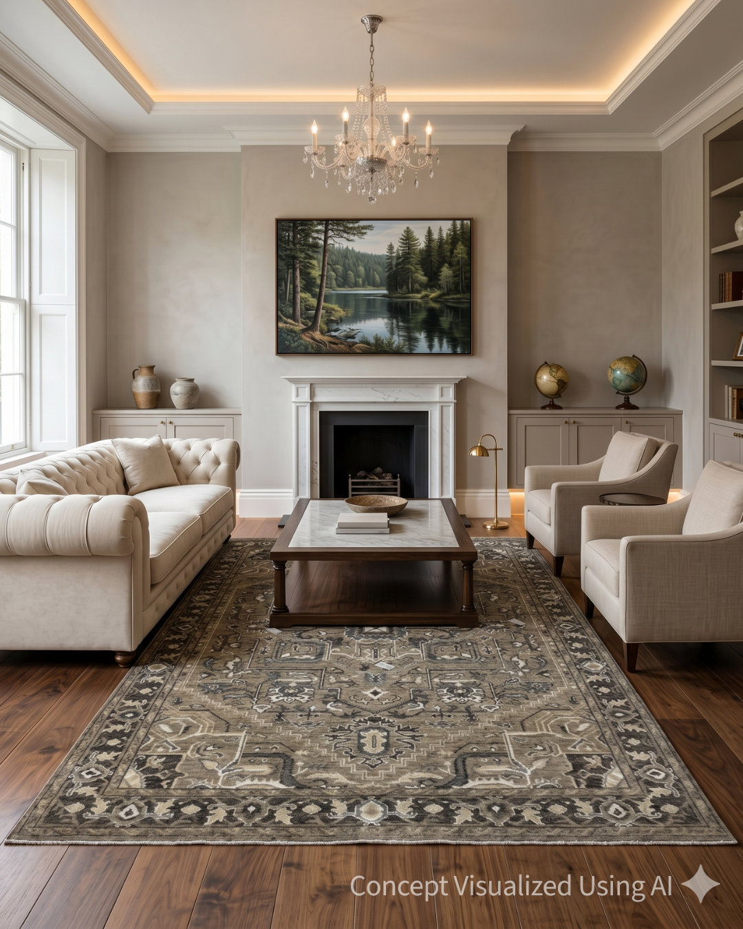 Artisan Nova  Black Grey Contemporary Rug for Livingroom