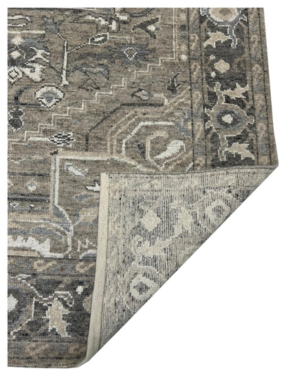 Artisan Nova Flax Grey Contemporary Knotted Rug