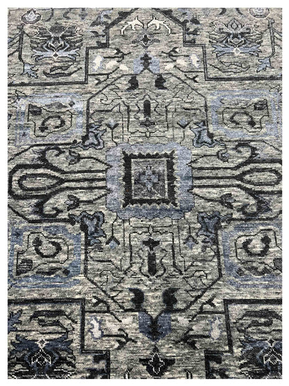 Artisan Nova Grey Iron Contemporary Knotted Rug