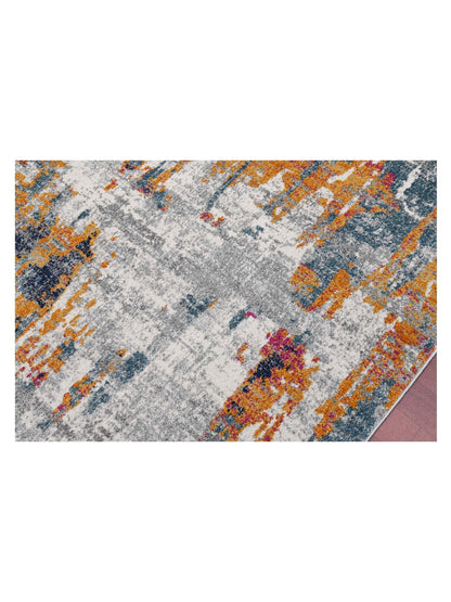 Limited Mortlake MOR - 255 ORANGE BLUE Transitional Machinemade Rug - Rugs - Limited - Atlanta Designer Rugs
