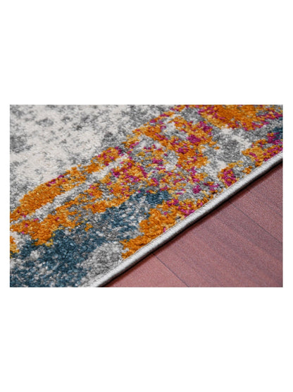 Limited Mortlake MOR - 255 ORANGE BLUE Transitional Machinemade Rug - Rugs - Limited - Atlanta Designer Rugs