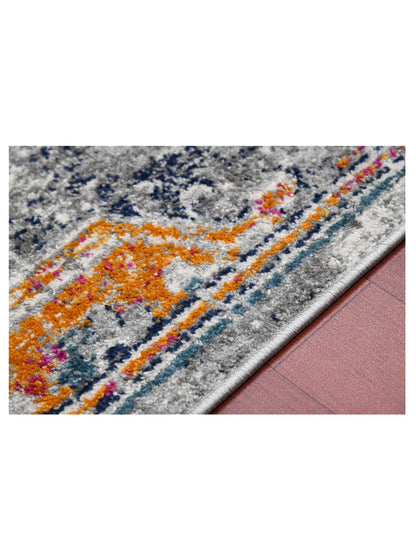Limited Mortlake MOR - 252 BLUE ORANGE Transitional Machinemade Rug - Rugs - Limited - Atlanta Designer Rugs