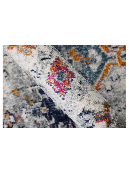 Limited Mortlake MOR - 252 BLUE ORANGE Transitional Machinemade Rug - Rugs - Limited - Atlanta Designer Rugs