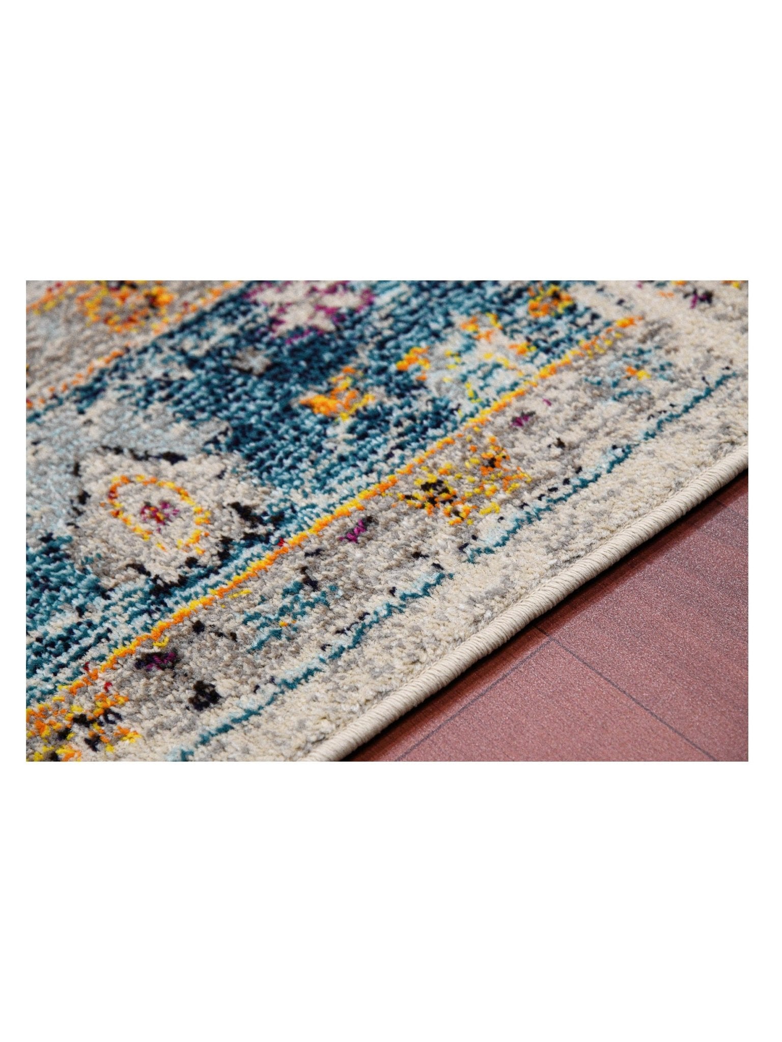 Limited Mortlake MOR - 259 BLUE ORANGE Traditional Machinemade Rug - Rugs - Limited - Atlanta Designer Rugs