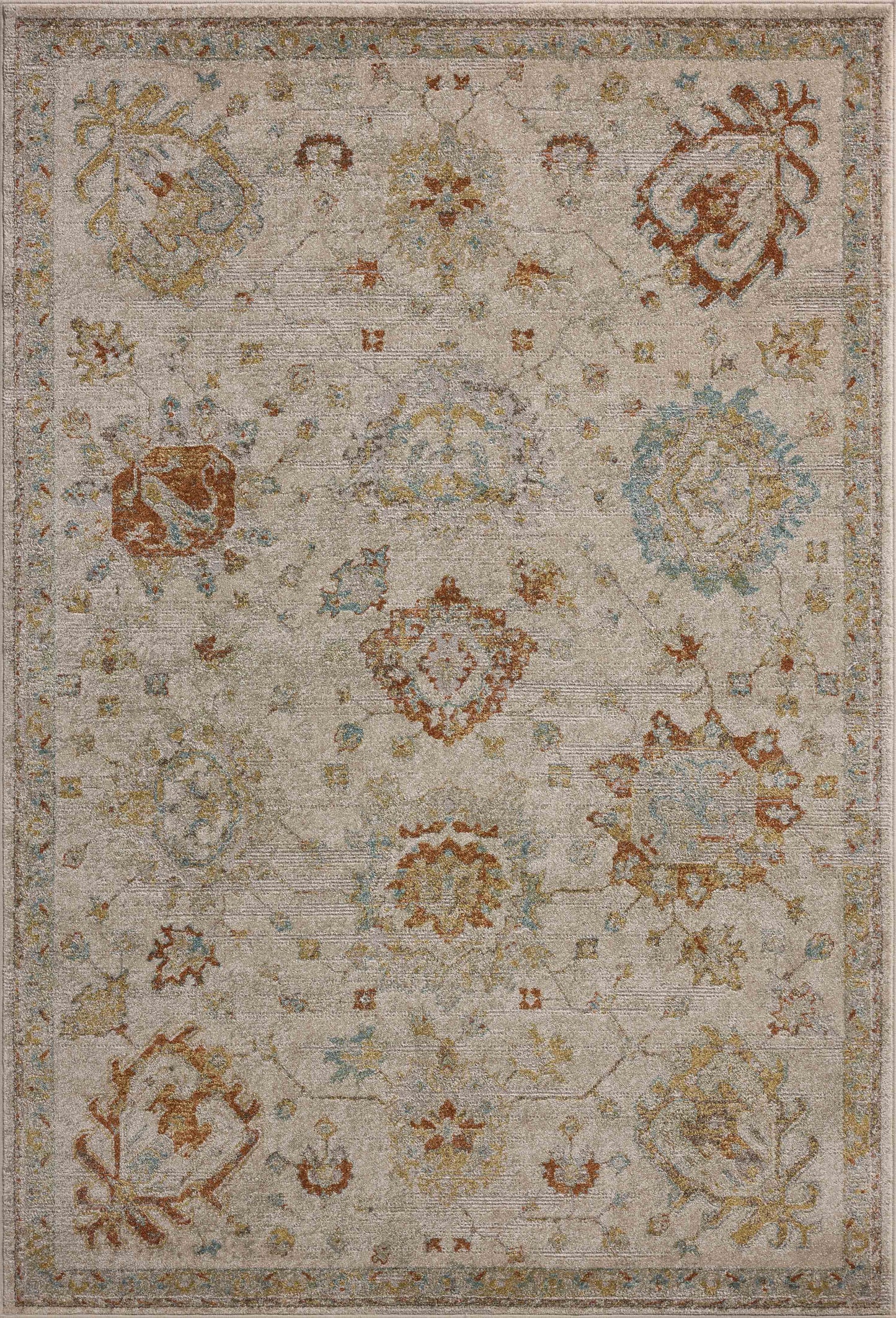 Magnolia Home by Joanna Gaines x Loloi Mona  Oatmeal Multi Traditional