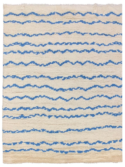 Artisan Margot Ivory Aqua Transitional Knotted Rug - Rugs - Artisan - Atlanta Designer Rugs