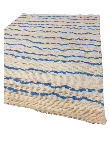 Artisan Margot Ivory Aqua Transitional Knotted Rug - Rugs - Artisan - Atlanta Designer Rugs