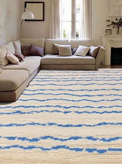 Artisan Margot Ivory Aqua Transitional Knotted Rug - Rugs - Artisan - Atlanta Designer Rugs