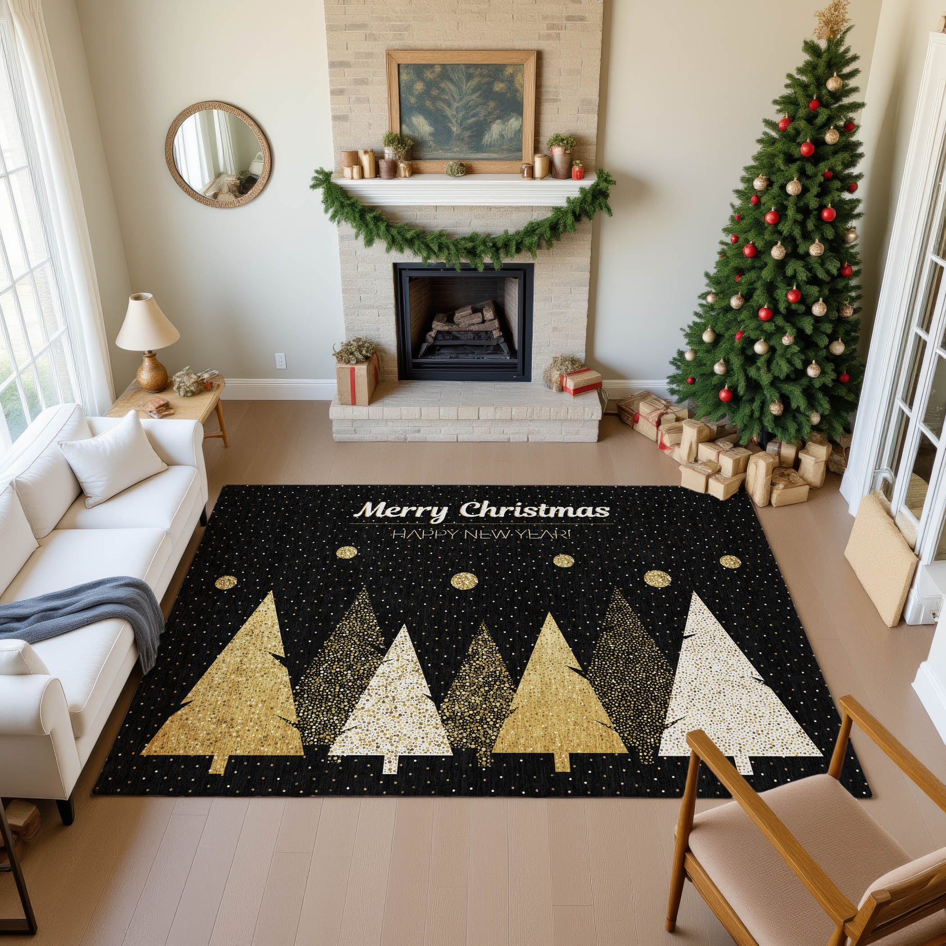 Dalyn Rugs Merry & Bright  Black  Holiday