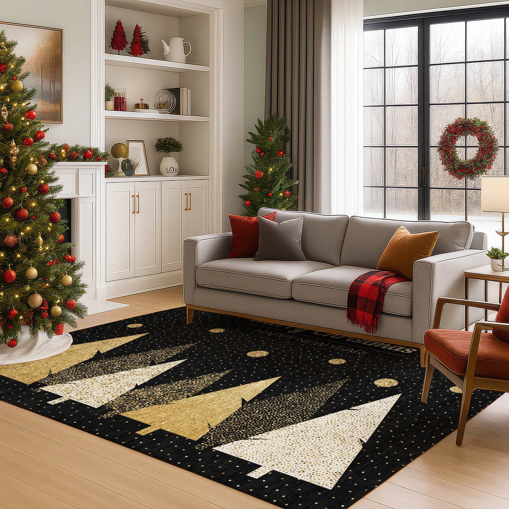 Dalyn Rugs Merry & Bright  Black  Holiday