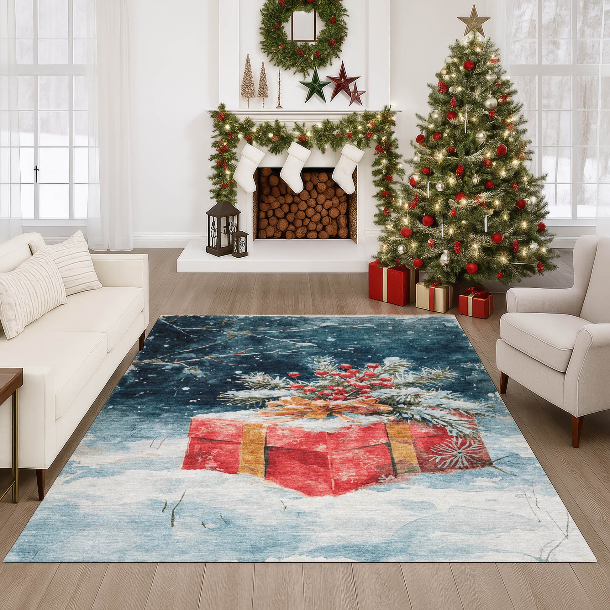 Dalyn Rugs Merry & Bright  Blue  Holiday