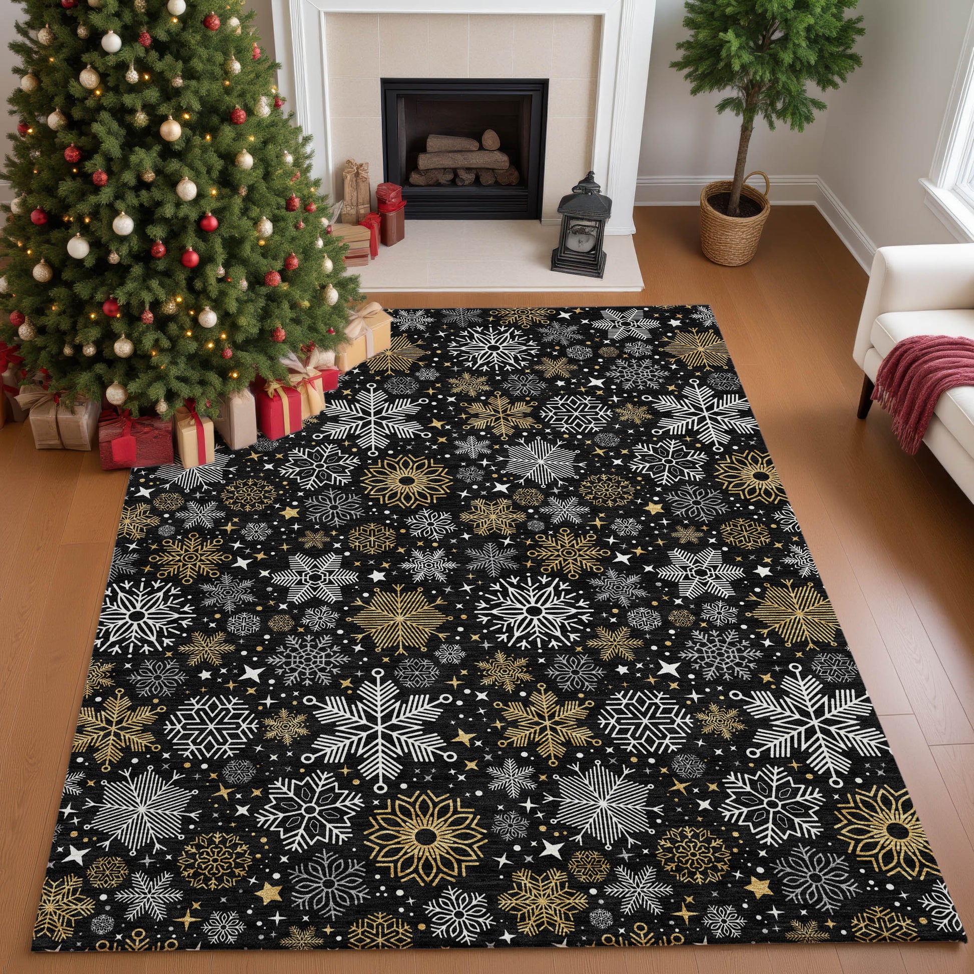 Dalyn Rugs Merry & Bright  Black  Holiday