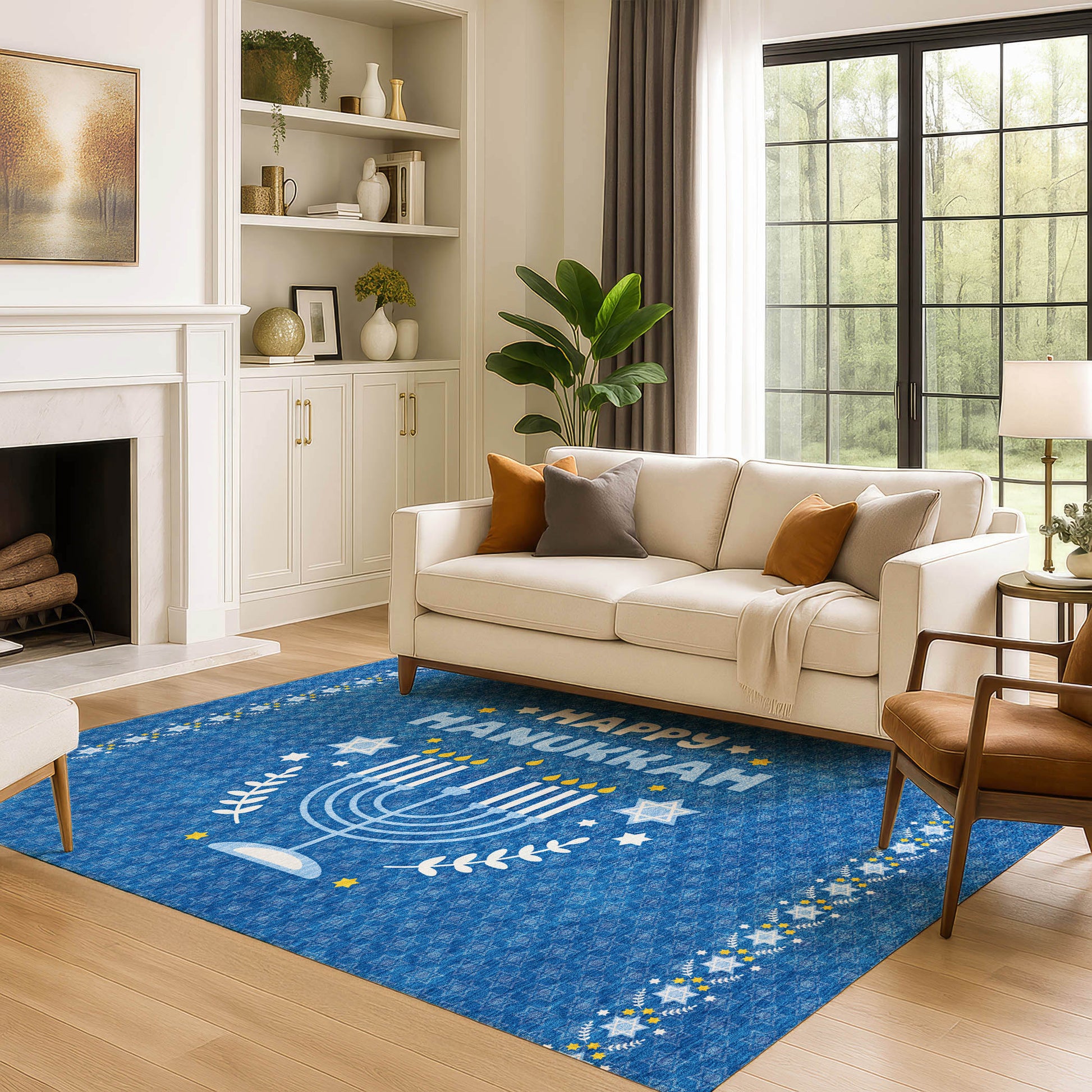 Dalyn Rugs Merry & Bright  Blue  Hanukkah