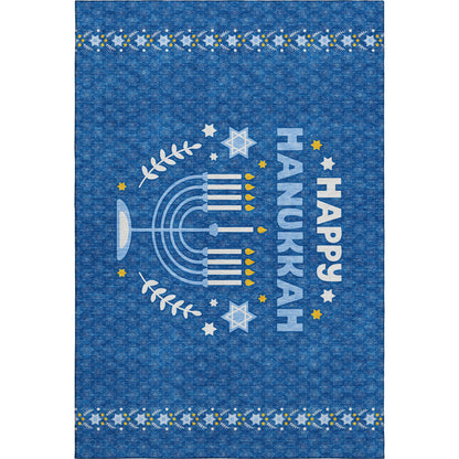 Dalyn Rugs Merry & Bright  Blue  Hanukkah