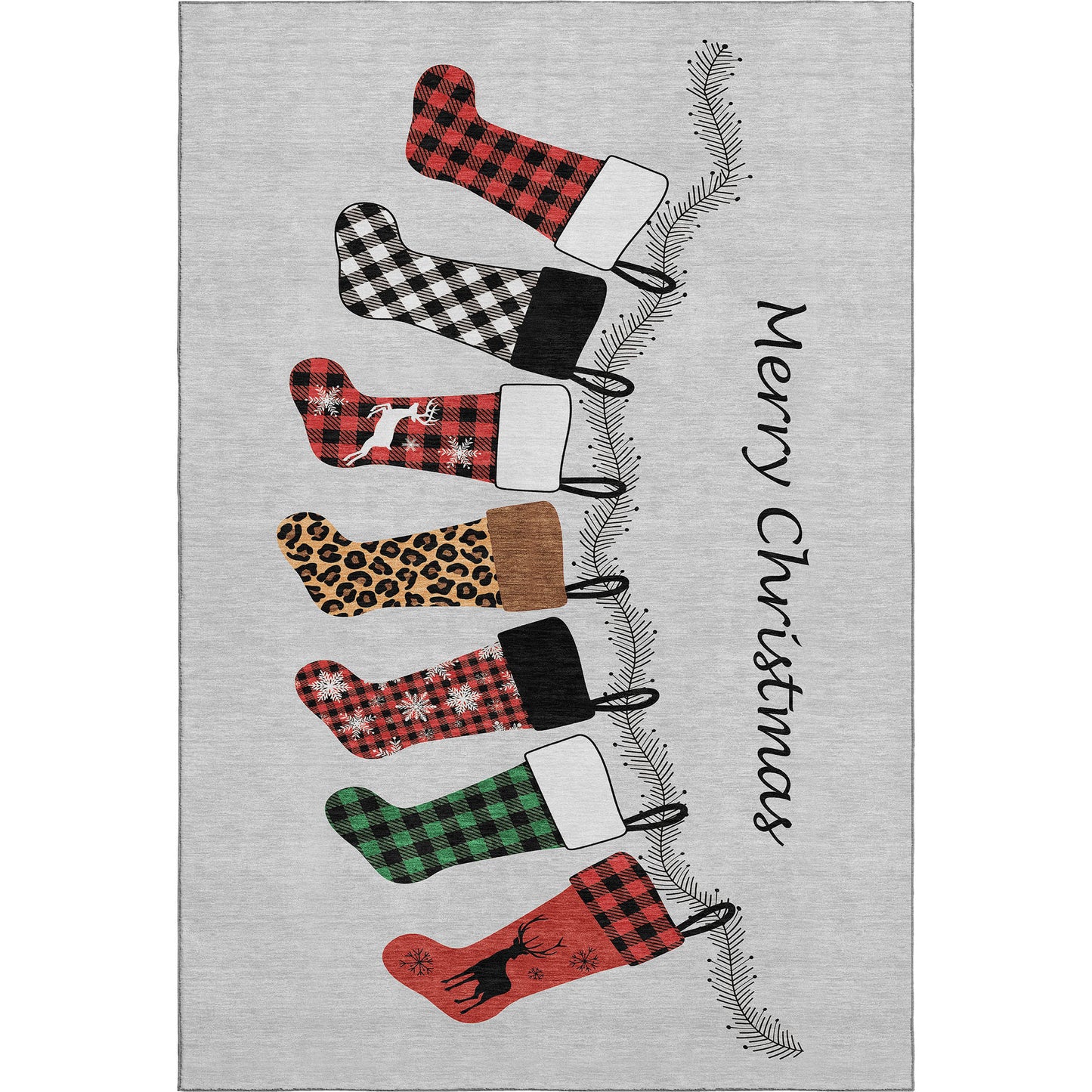 Dalyn Rugs Merry & Bright  Silver  Holiday