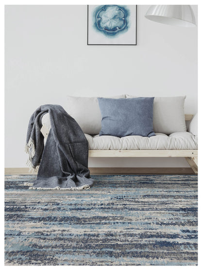 Limited MORWELL MO - 448 BLUE Transitional Knotted Rug - Rugs - Limited - Atlanta Designer Rugs