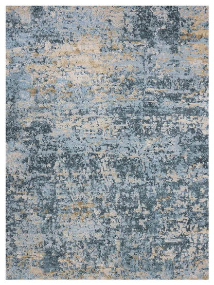 Limited MORWELL MO-424 Aqua Transitional Knotted Rugs