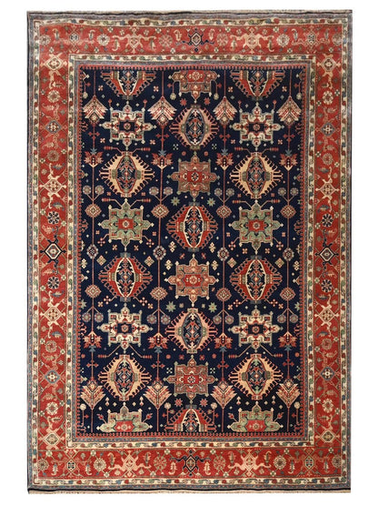 Artisan Helena Blue Rust Traditional Knotted Rug - Rugs - Artisan - Atlanta Designer Rugs