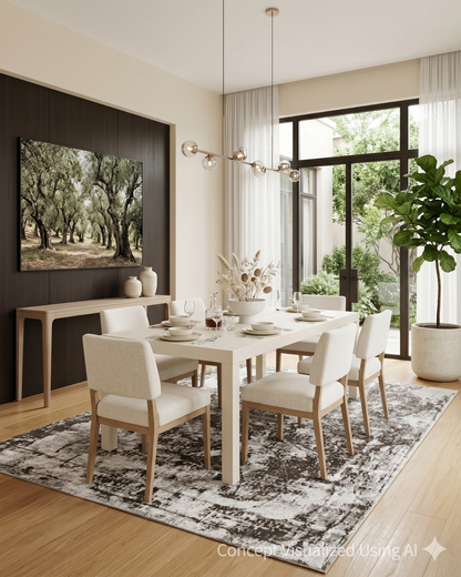 Artisan Mary Beige Brown Contemporary Knotted Rugs for Diningroom