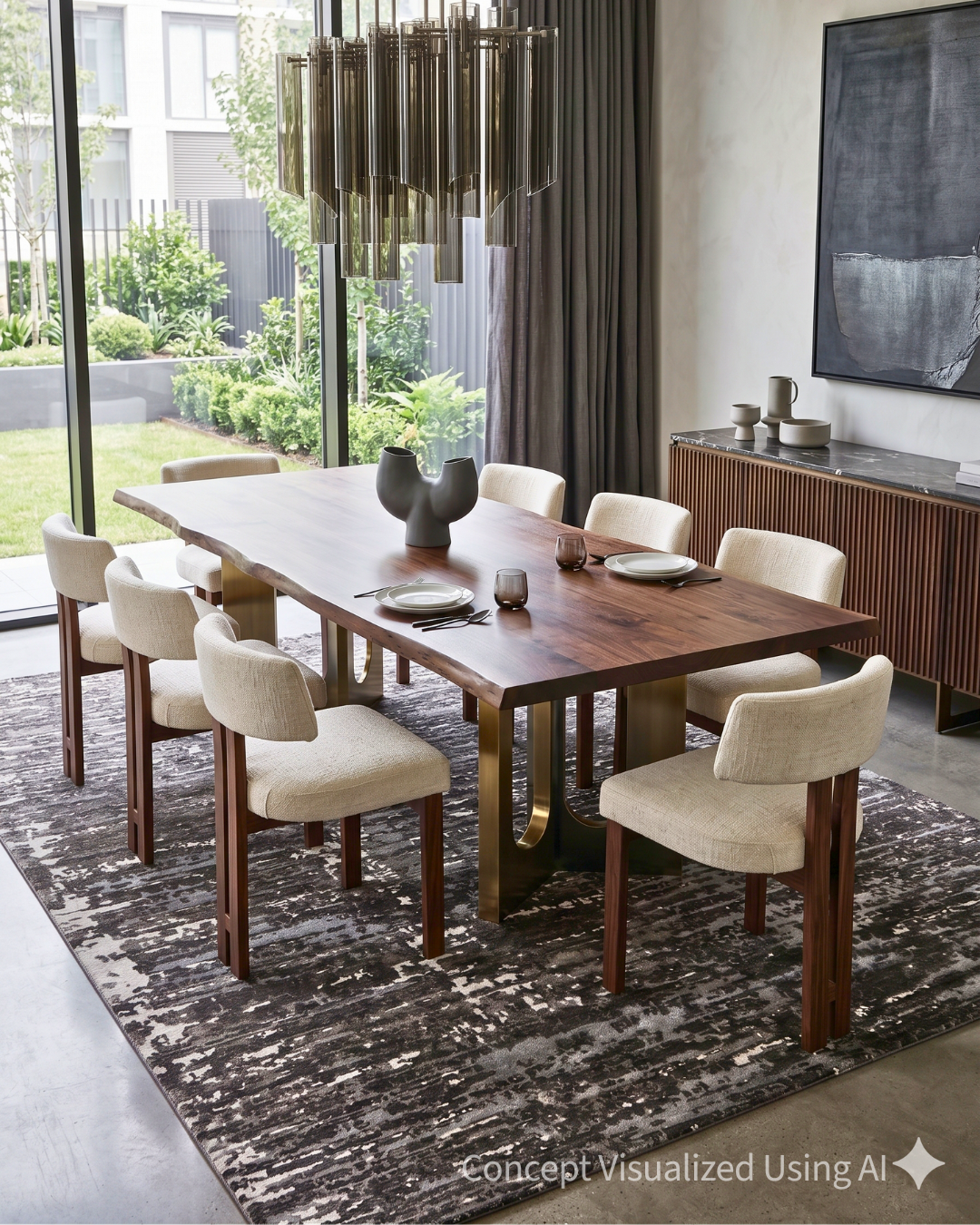 Artisan Mary MN-424 Brown Contemporary Knotted Rugs for Diningroom