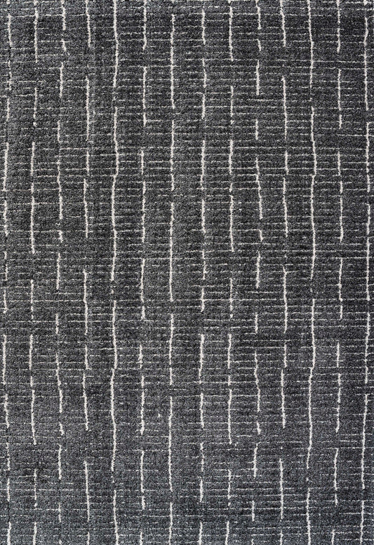 Dynamic Rugs Masai 14002 Black White Modern Machine-Made Rug