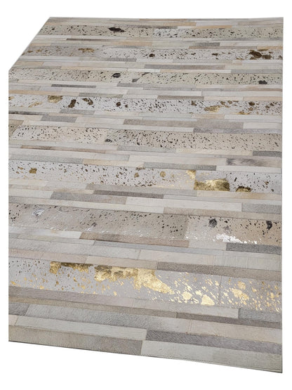 Artisan Olivia Metallic Grey Gold Silver Contemporary Crafted Rug - Rugs - Artisan - Atlanta Designer Rugs