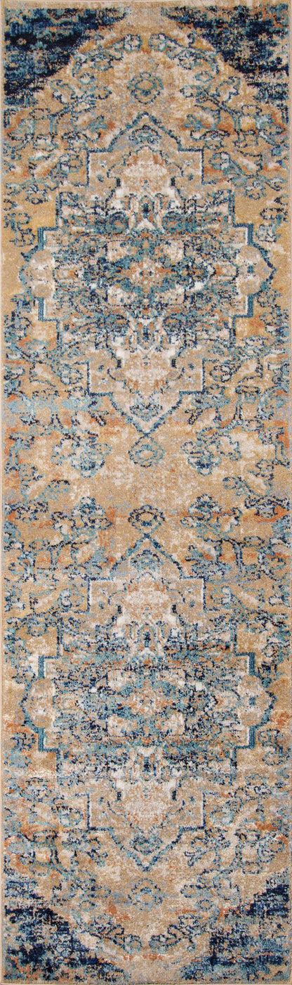 Momeni Amelia AM-03 Navy Traditional Machine Made Rug