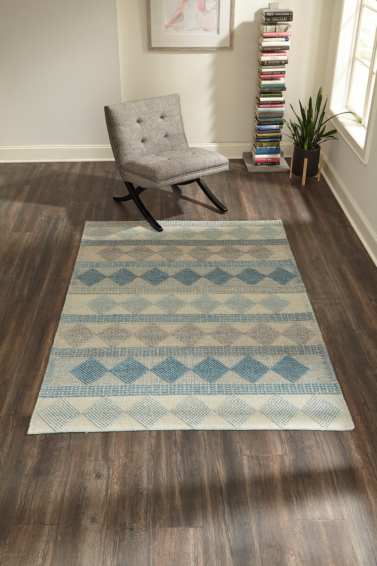 Momeni Andes AND-5 Blue Contemporary Hand Woven Rug
