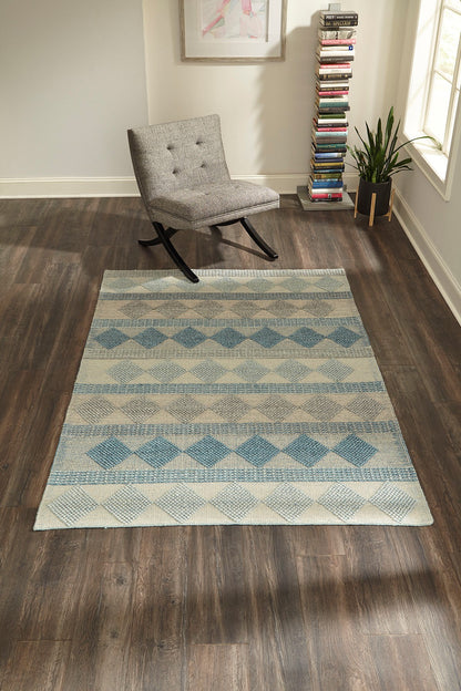 Momeni Andes AND-5 Blue Contemporary Hand Woven Rug
