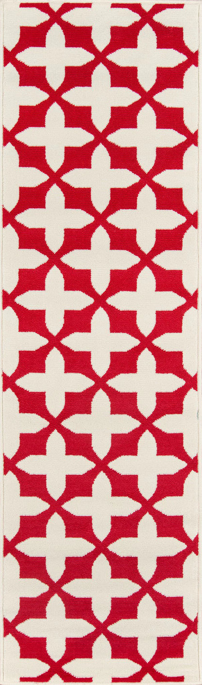 Momeni Baja BAJ12 Red Contemporary Machine Made Rug