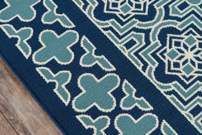 Momeni Baja BAJ21 Blue Contemporary Machine Made Rug