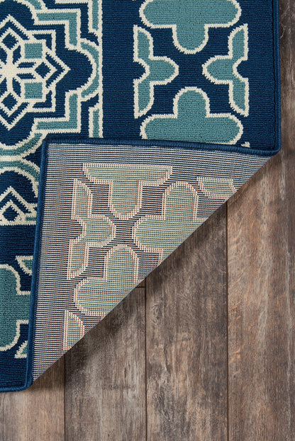 Momeni Baja BAJ21 Blue Contemporary Machine Made Rug