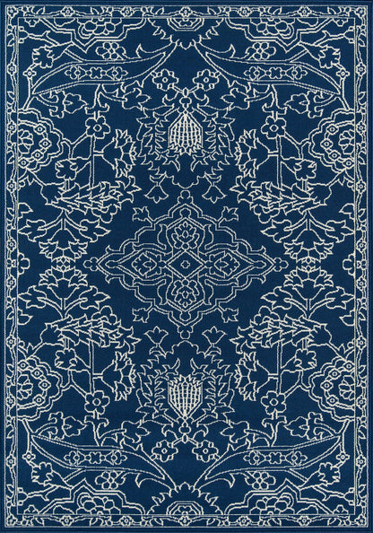 Momeni Baja BAJ22 Blue Traditional Machine Made Rug