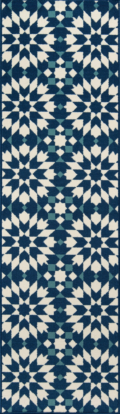 Momeni Baja BAJ30 Navy Contemporary Machine Made Rug