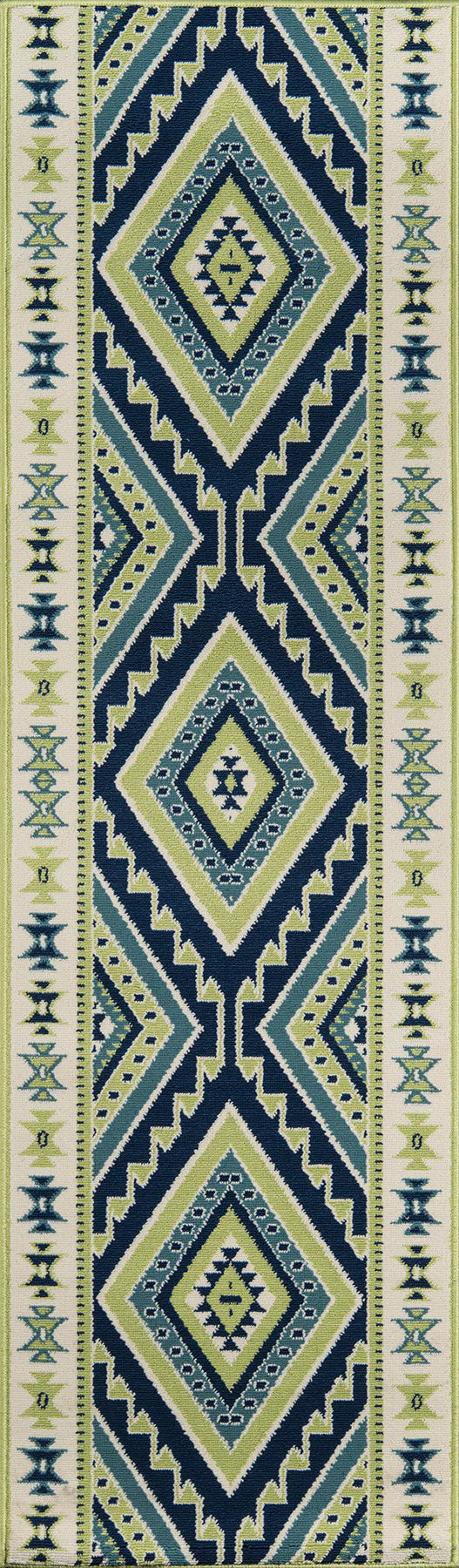 Momeni Baja BAJ31 Green Contemporary Machine Made Rug