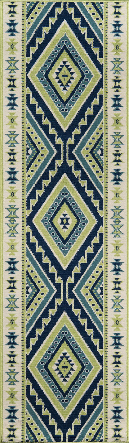 Momeni Baja BAJ31 Green Contemporary Machine Made Rug