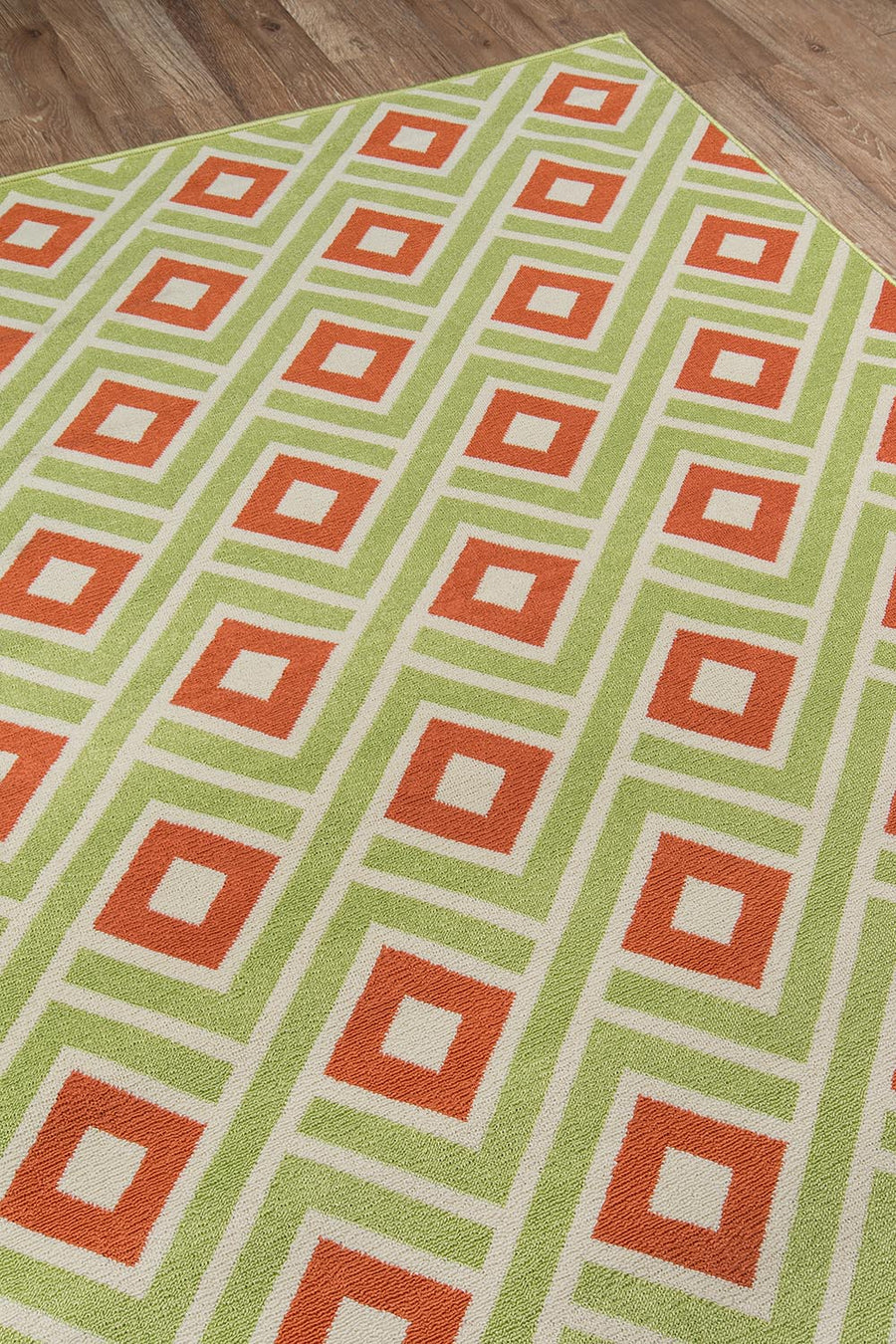 Momeni Baja BAJ-7 Green Contemporary Machine Made Rug