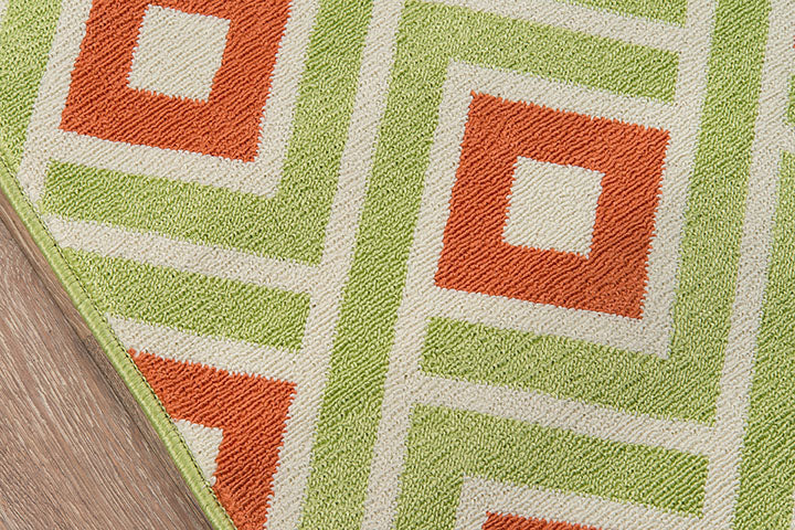 Momeni Baja BAJ-7 Green Contemporary Machine Made Rug