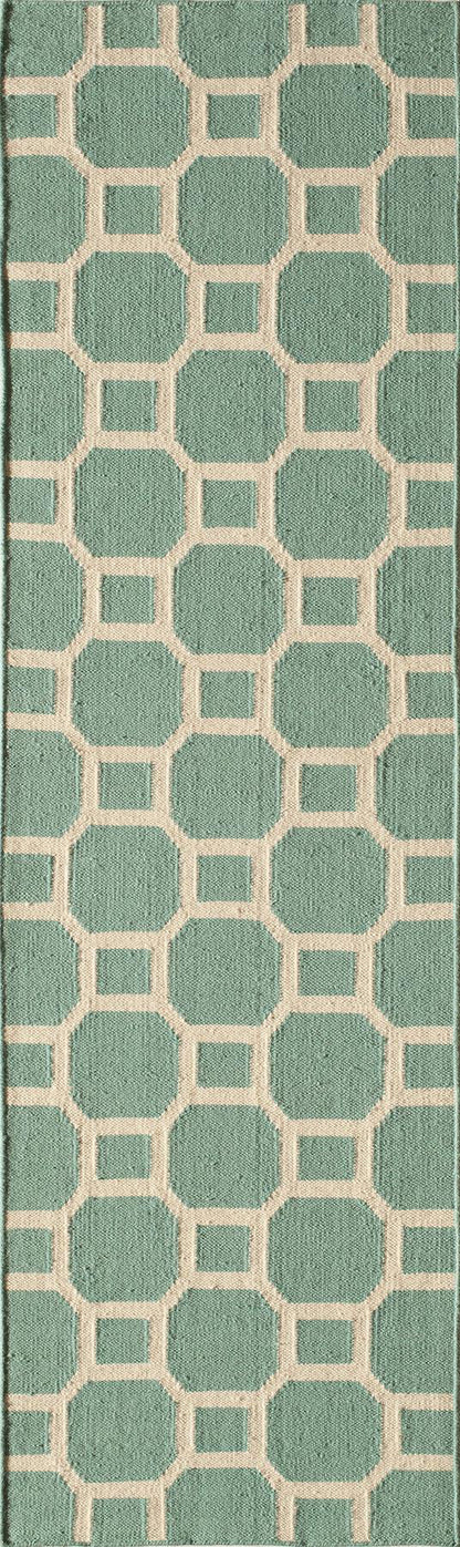 Momeni Laguna LG-01 Aqua Contemporary Hand Woven Rug