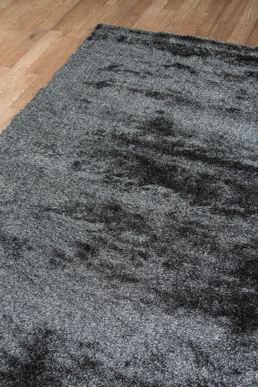 Momeni Luster Shag LS-01 Carbon Contemporary Hand Tufted Rug