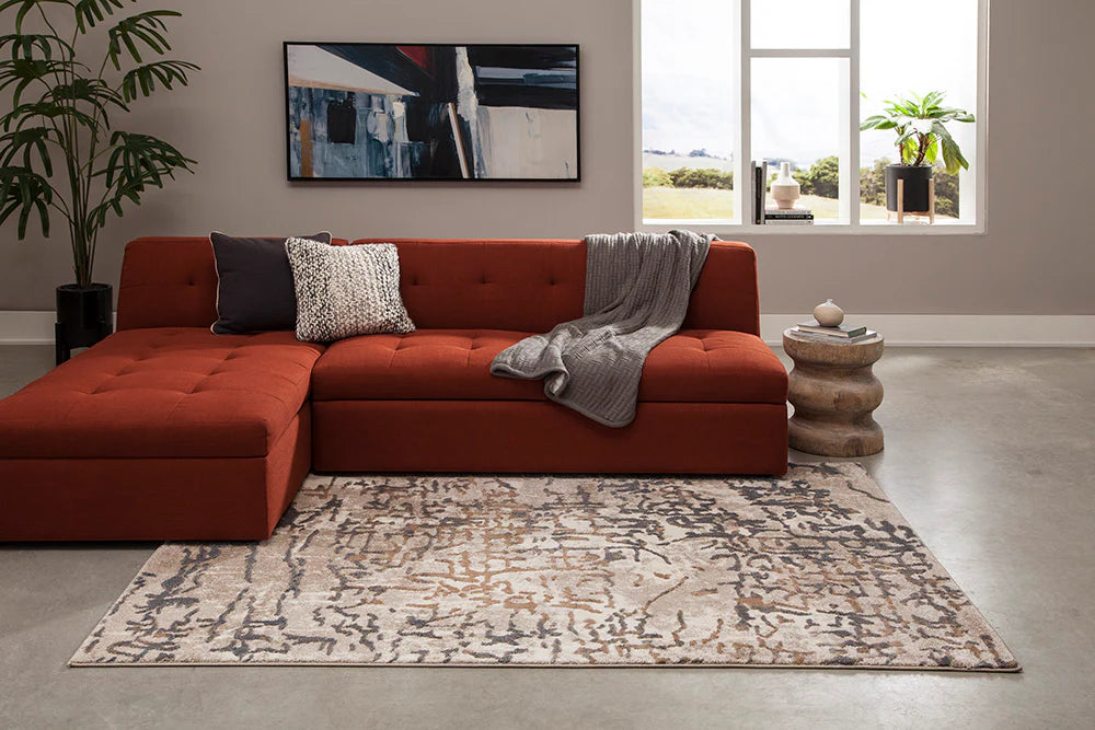 Momeni Matrix MTX-6 Copper Modern Machine Made Rug