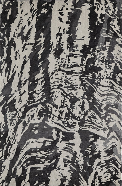 Momeni New Wave NW145 Charcoal Contemporary Hand Tufted Rug