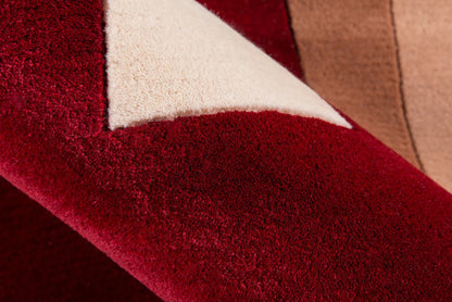 Momeni New Wave NW-50 Red Contemporary Hand Tufted Rug