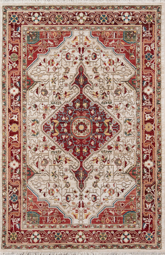 Momeni Lenox LE-02 Red Traditional Machine Made Rug