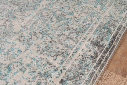Momeni Luxe LX-16 Turquoise Transitional Machine Made Rug