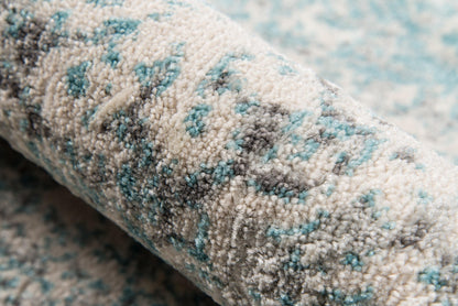 Momeni Luxe LX-16 Turquoise Transitional Machine Made Rug