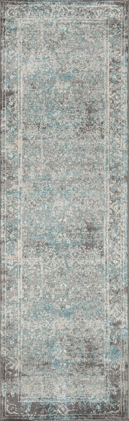 Momeni Luxe LX-16 Turquoise Transitional Machine Made Rug